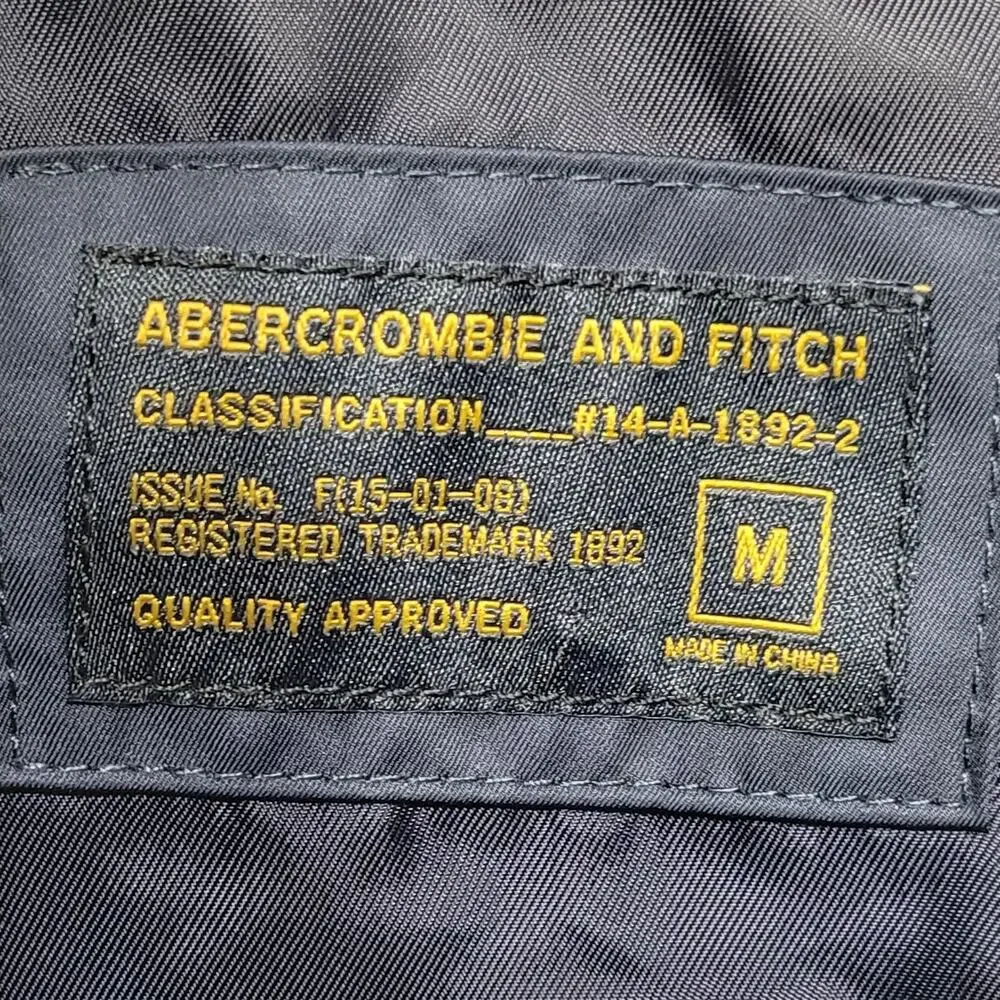 Abercrombie & Fitch Men's M Navy Technical Utility Field Jacket Hooded Outdoor